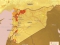 Сирия в декабре 2012: красным обозначены территории под контролем оппозиции, оранжевым территории, аннексированные Турцией